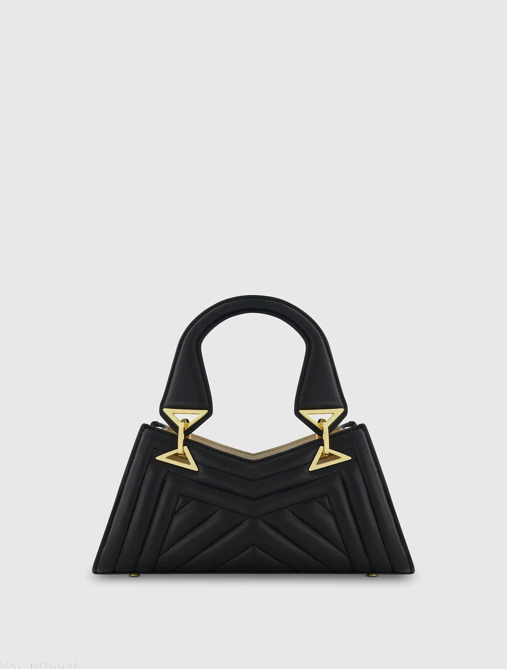 Angular Quilted Napa Leather Handbag